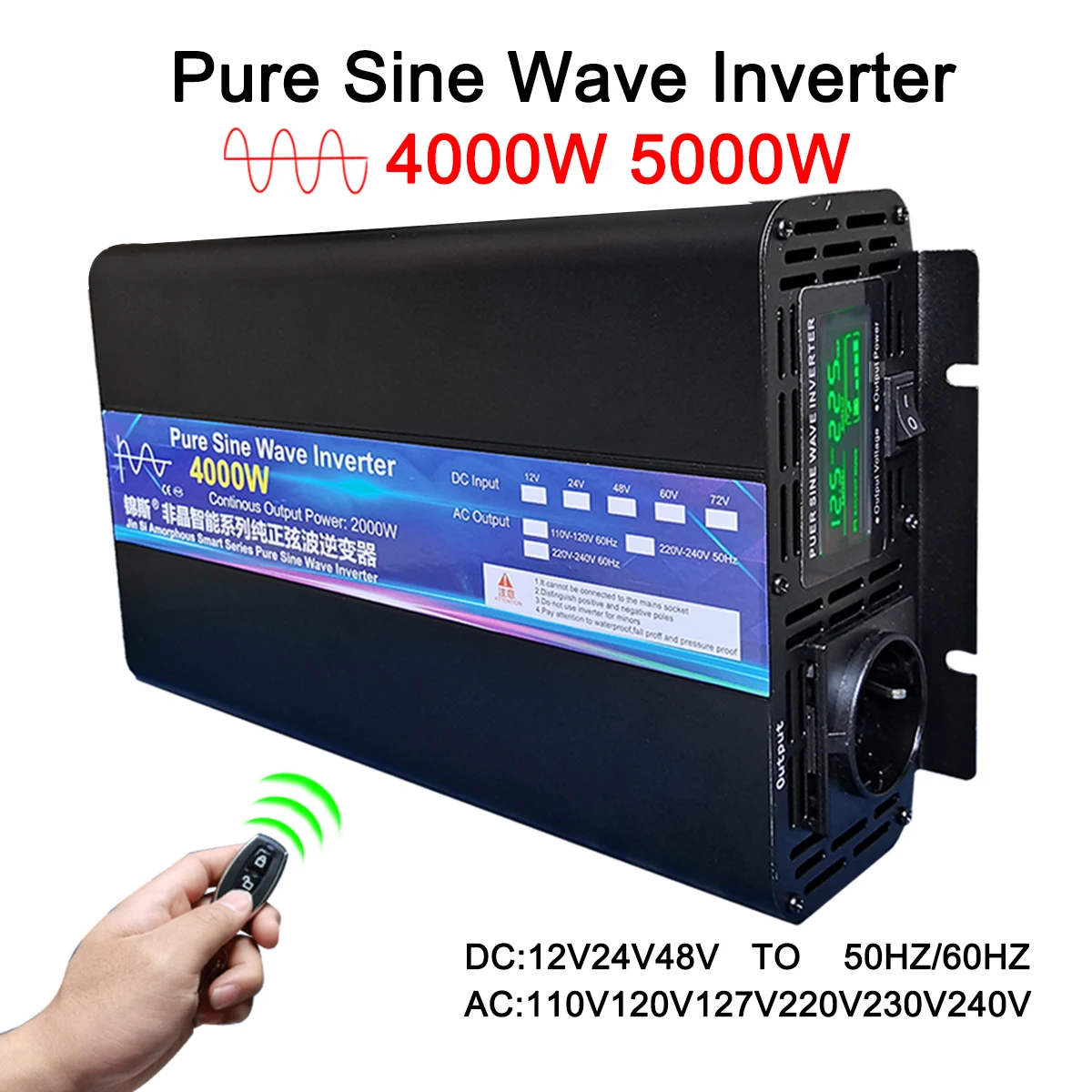 Pure Sine Wave Power Inverter  - Pure Sine Wave Inverter 5000W 48V 220V review and price