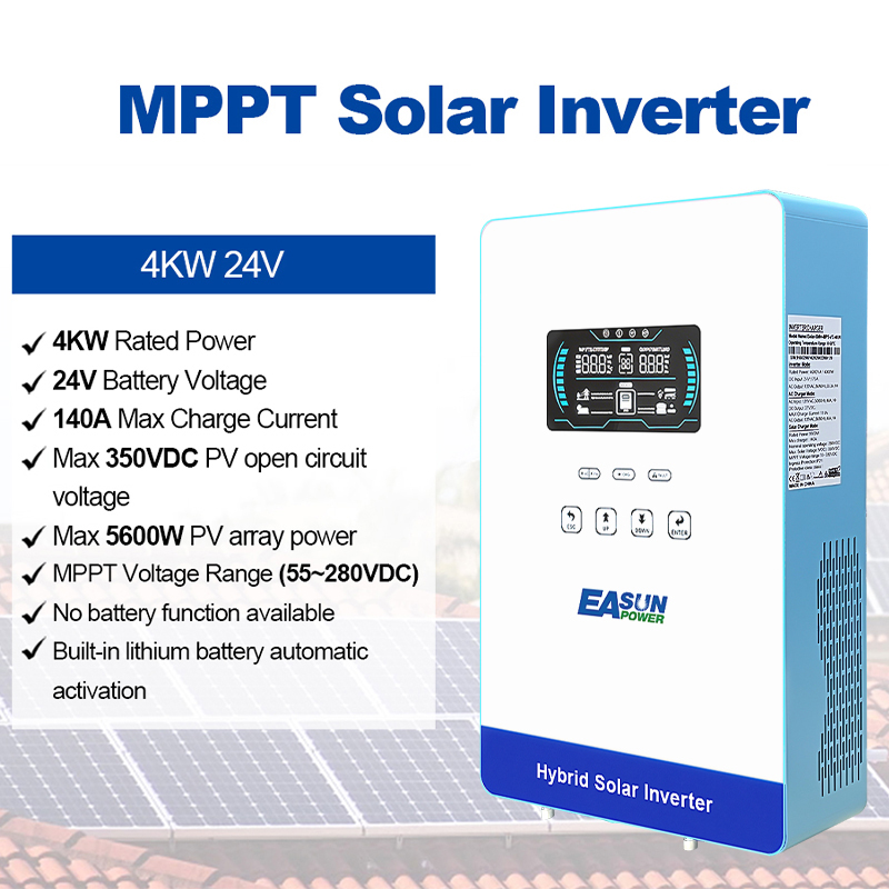 EASUN POWER 4KW 24V Hybrid Inv - Grid Tie Inverter Limiter 2000W review and price